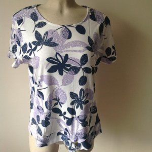 MAINE NEW ENGLAND SHORT SLEEVE TEE MAUVE BLUE 16